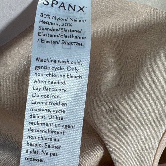 Spanx Mid Thigh Bodysuit Flesh Tone Sz XL - Picture 7 of 9